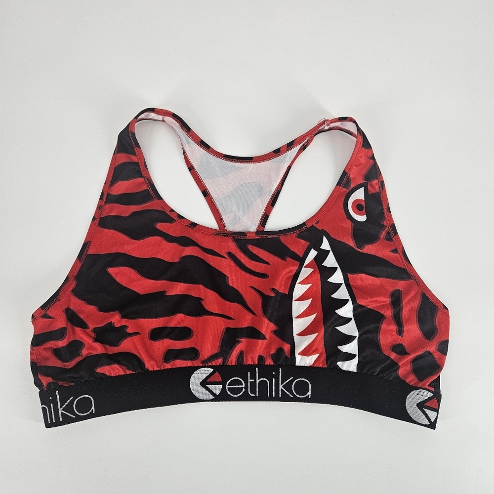 Ethika Red Camo Bomber Slyme Ball Sports Bra
